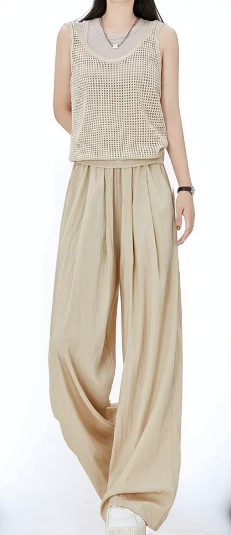 2025年新作山本パンツのハイウエストルーズデザイン