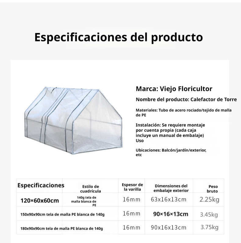 Invernadero doméstico en balcón protegiendo plantas