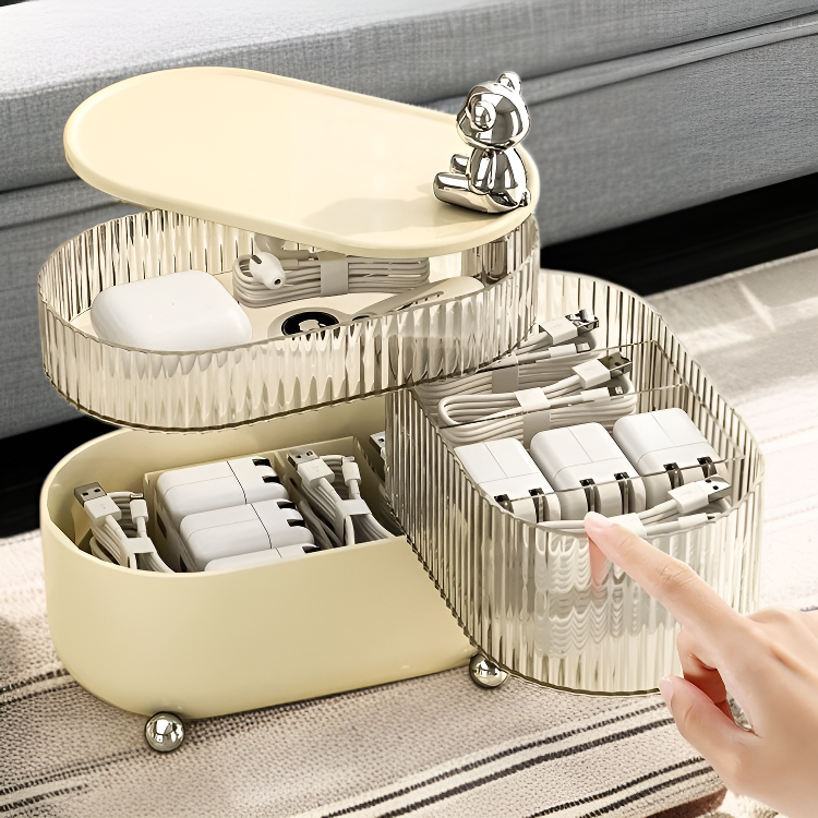 Portable Earphone and Power Storage Organizer Case