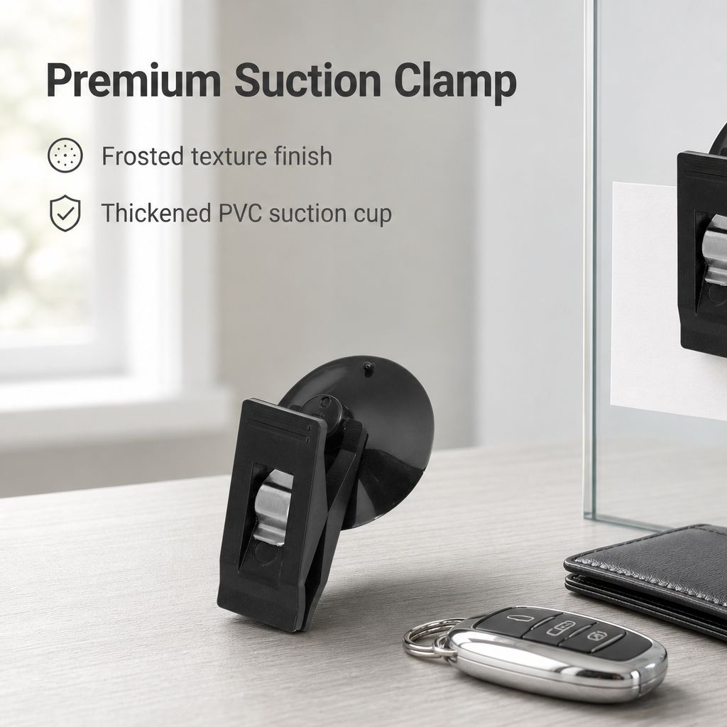 Car Window Suction Clamp for Ticket, Towel, and Sunshade Curtain