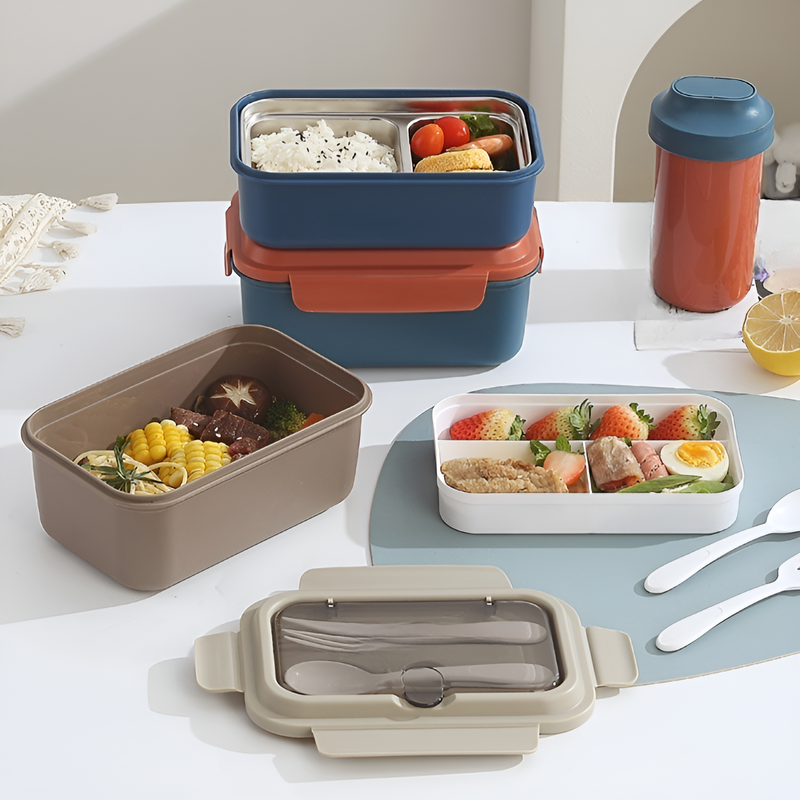 Stainless steel compartmentalized lunch box