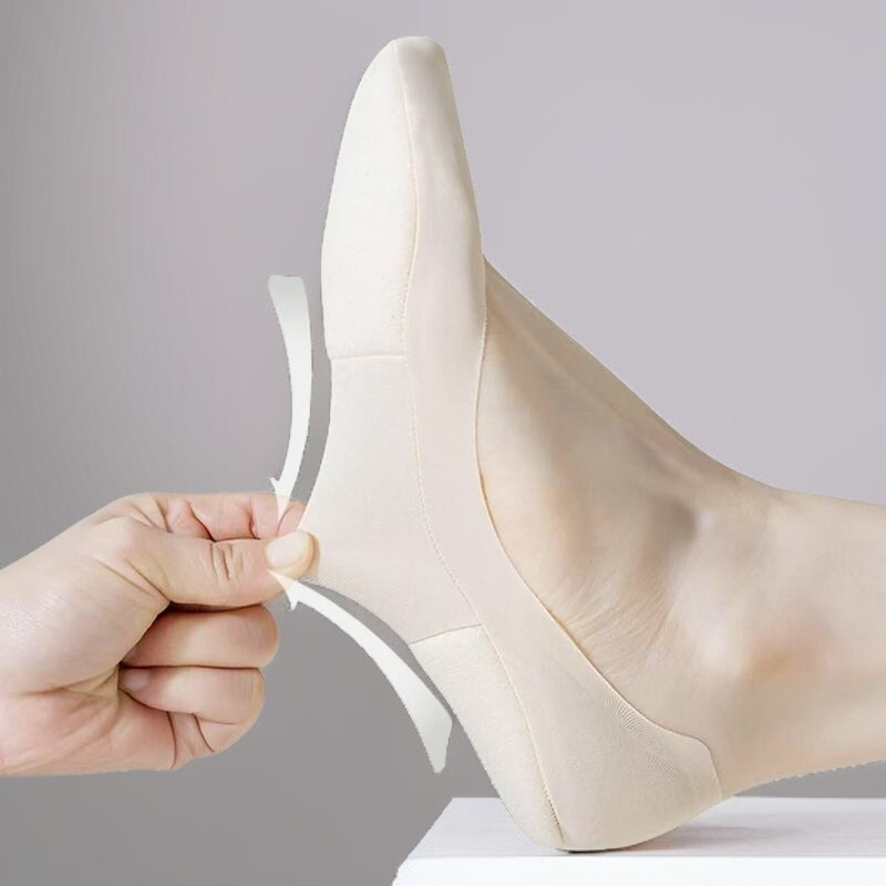 スポンジパッド入りアイスシルクボートソックス