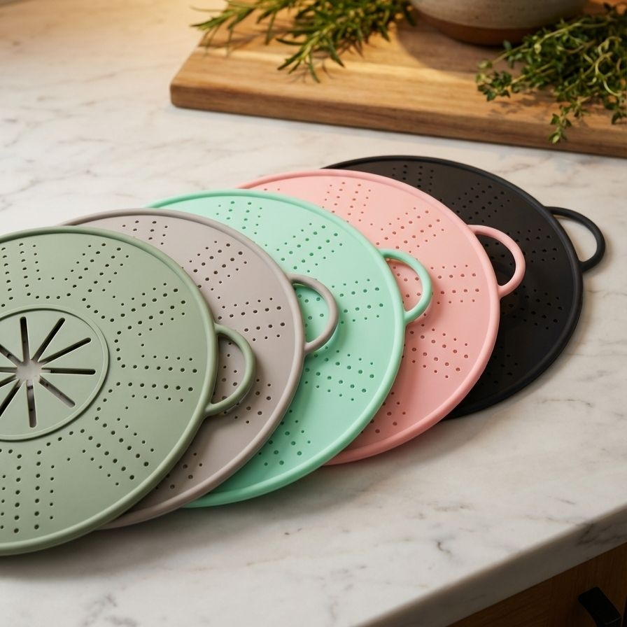 Universell passender Silikon-Deckel für verschiedene Topfgrößen