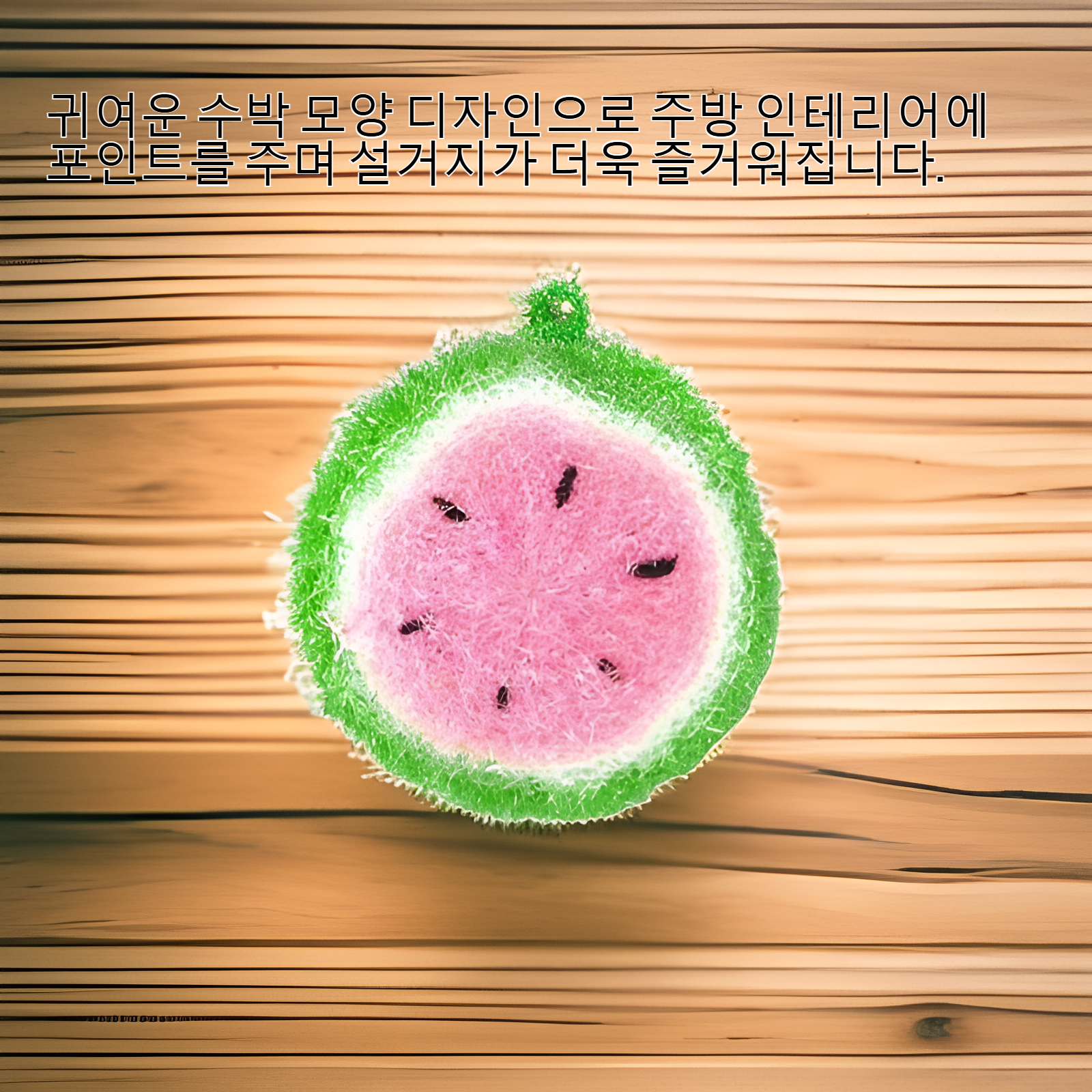 수박 모양 주방용 스펀지