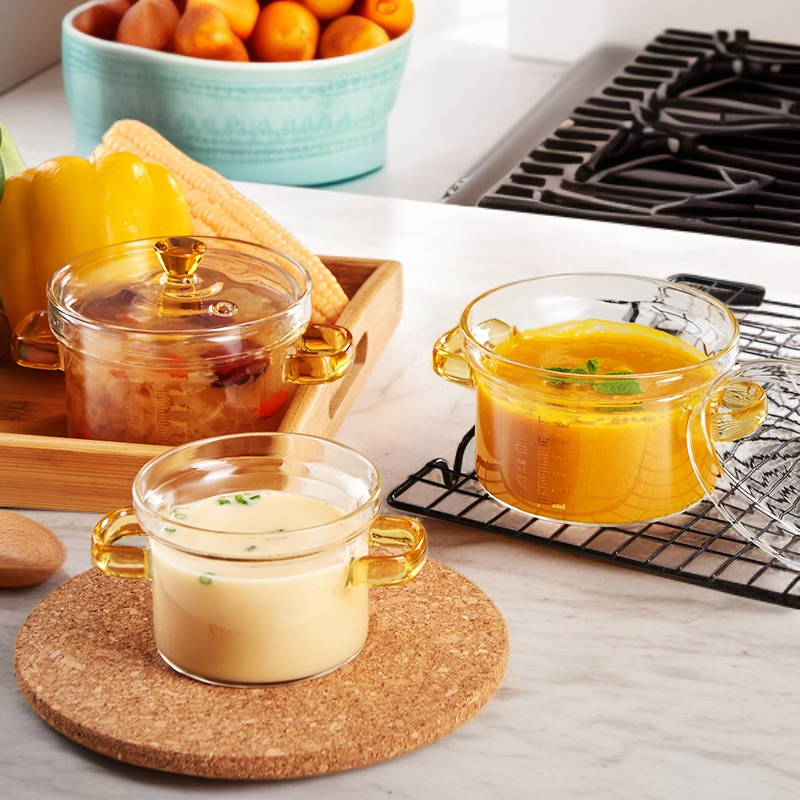 주방 액세서리 가정용 유리 조리 냄비 세트