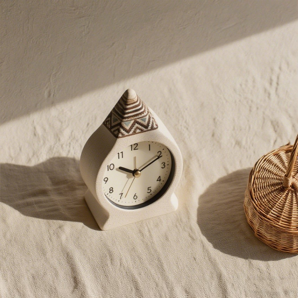 아날로그 탁상 시계 전체 모습