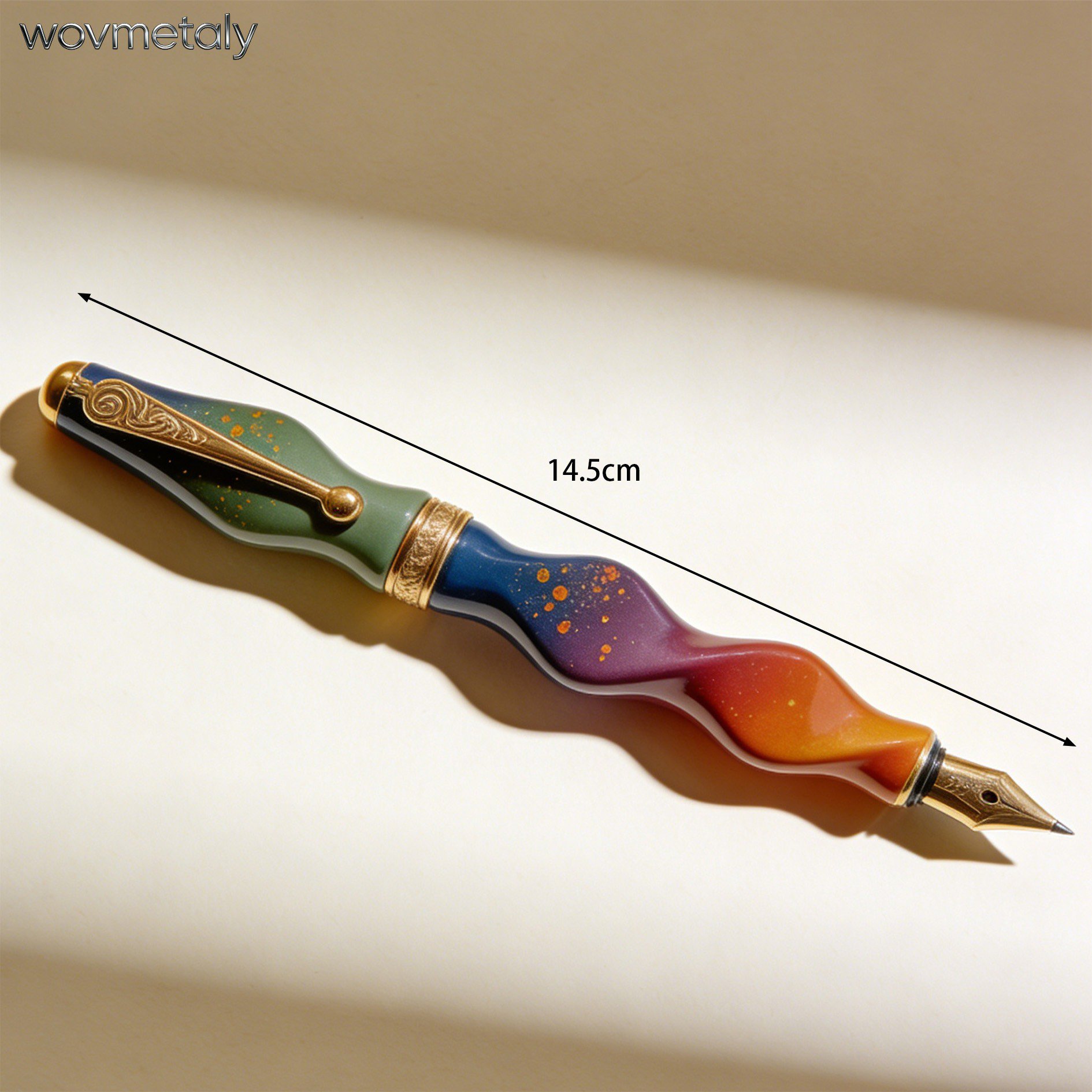 แพ็คกล่องปากกาหมึกซึมแบบใช้หมึกโดยตรง 5 ด้าม