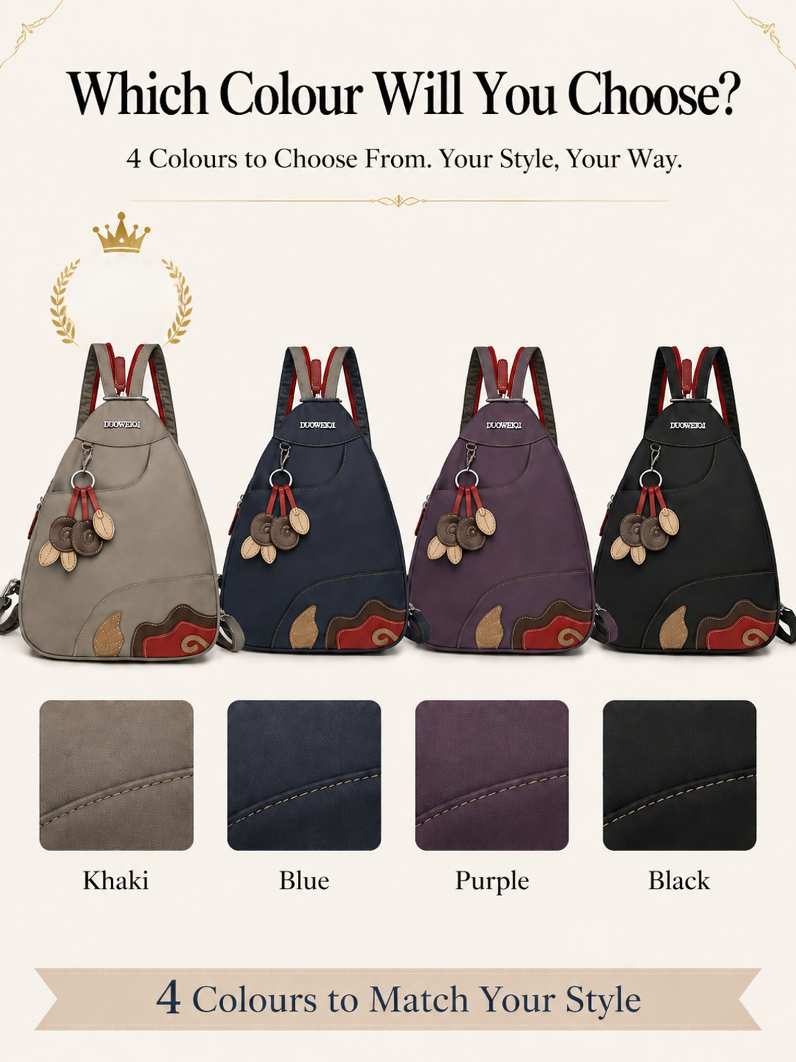 Toray High‑Density Micro‑Fabric 3‑Way Large‑Capacity Casual Bag