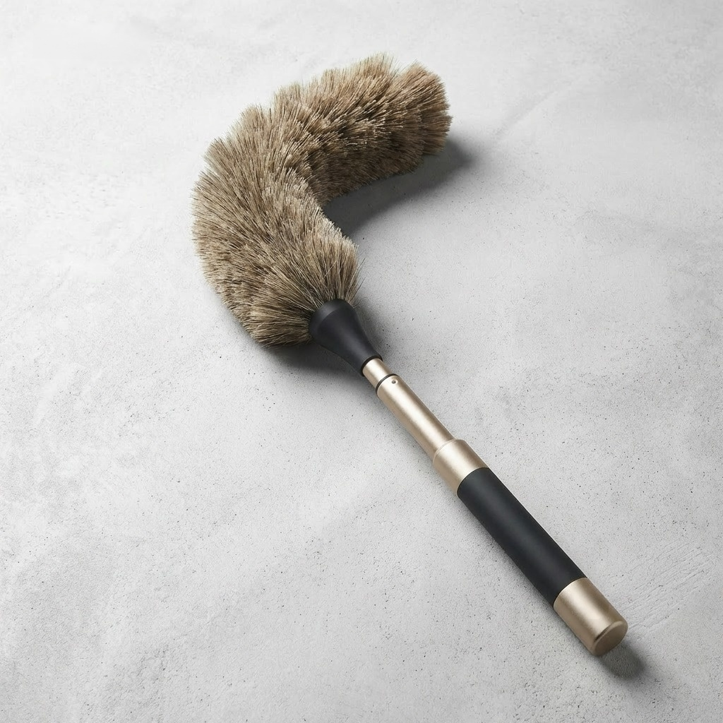 Dust removal tool for under beds, sofas, and ceilings