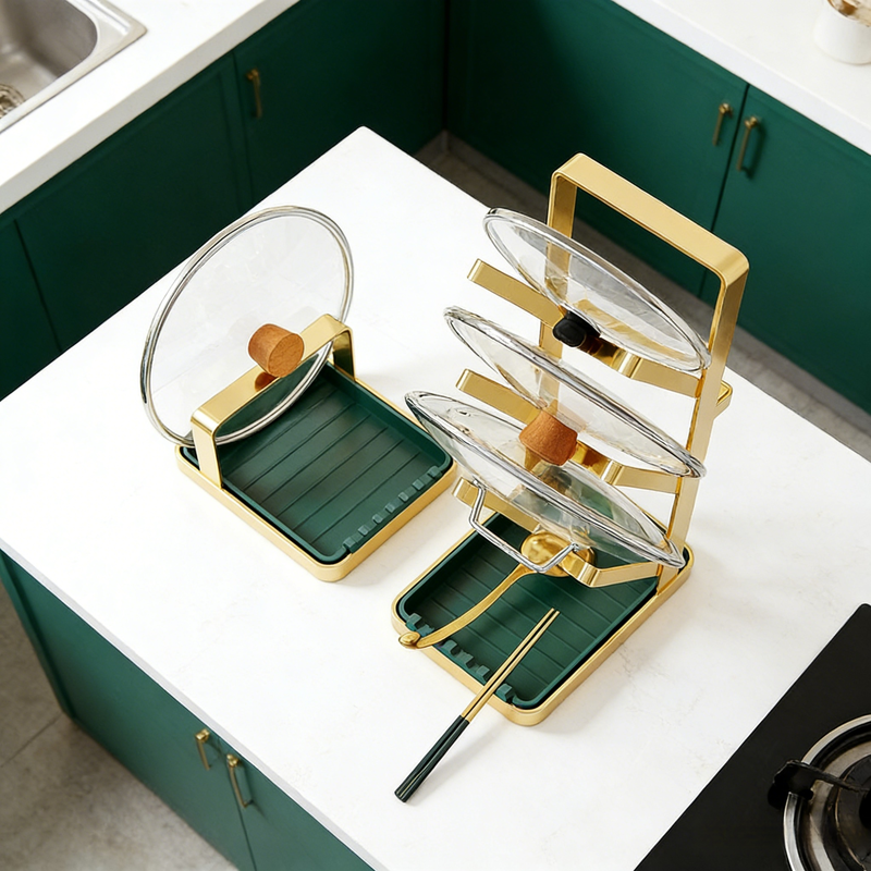 廚房免打孔鍋蓋架子壁掛式家用檯面砧板架菜板放置架鍋鏟托架神器