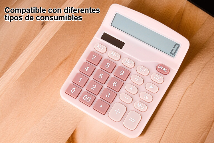 Ejemplo de uso de la calculadora de insumos de oficina