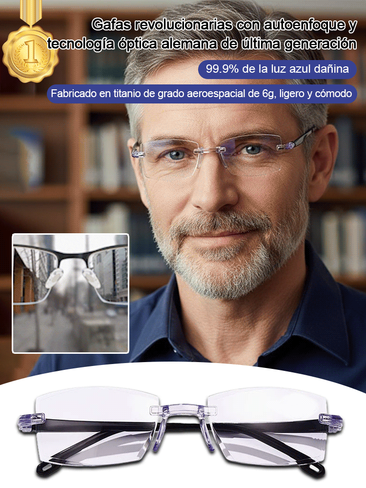 ¡50% de descuento por tiempo limitado! Lentes de lectura alemanes con autoenfoque inteligente