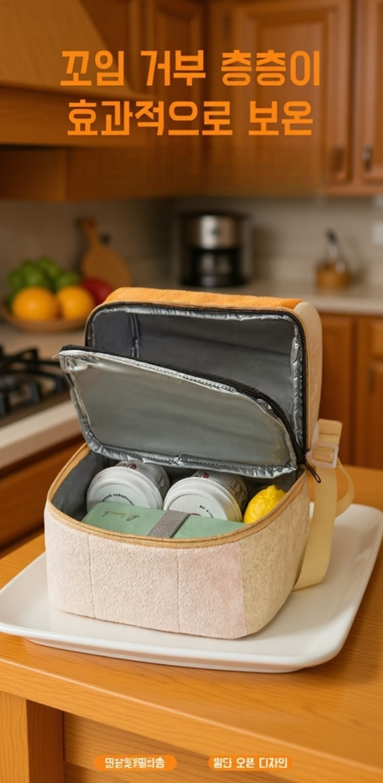 가족 나들이용 숄더형 도시락 가방