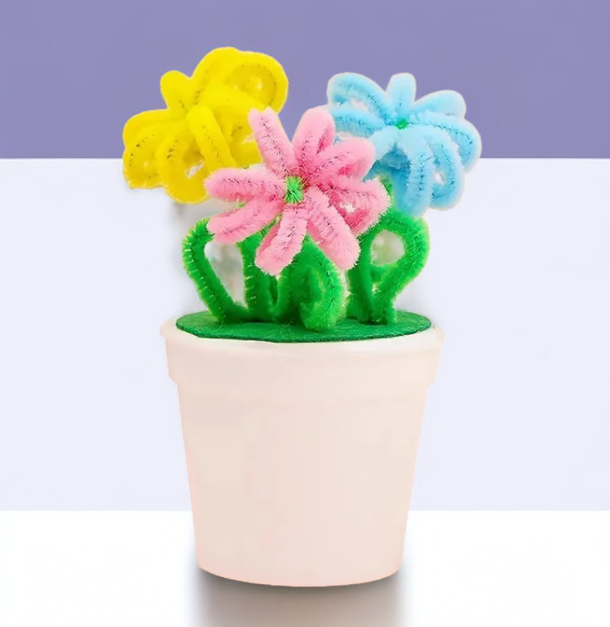 扭扭棒製作的向日葵擺設