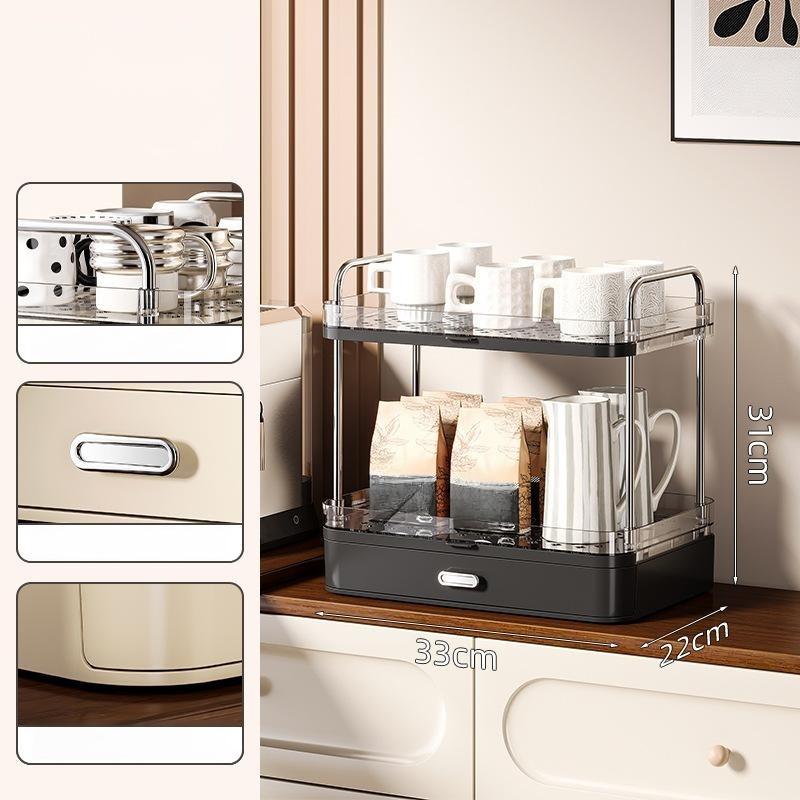 Multifunctional cup tray storage rack