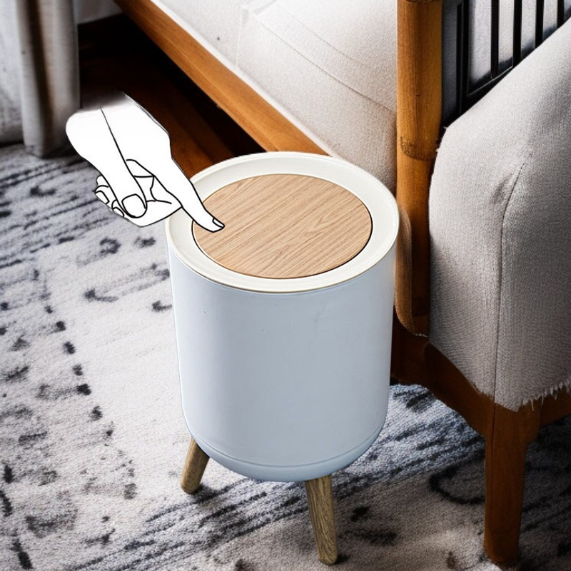 Multi-functional Plastic Waste Bin for Bedroom, Living Room, Kitchen, and Office