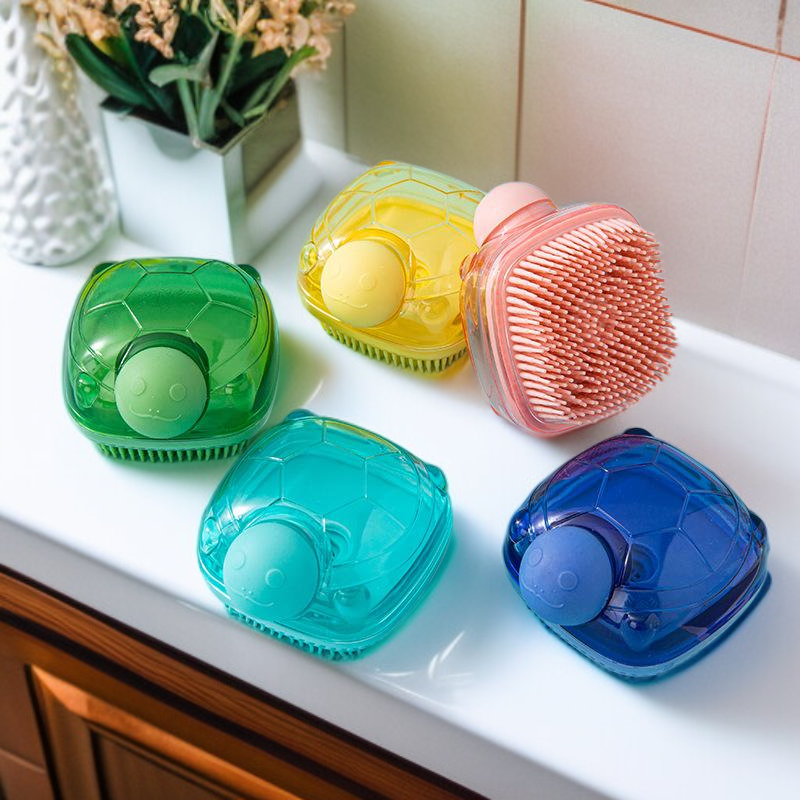 아기 실리콘 목욕 브러시 부드러운 솔 목욕 도구