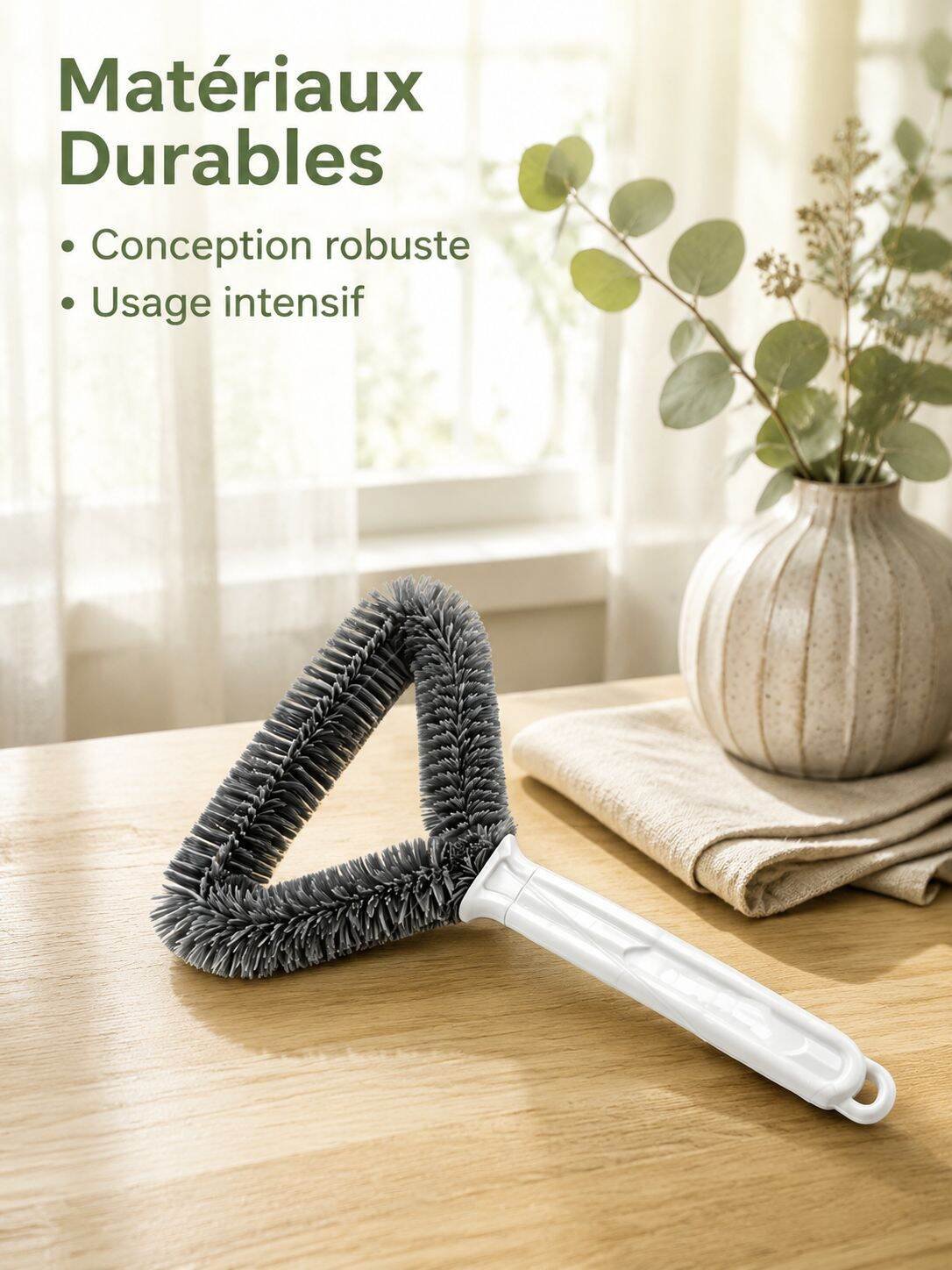 Nettoyeur triangulaire pour moustiquaire, sans démontage, usage domestique