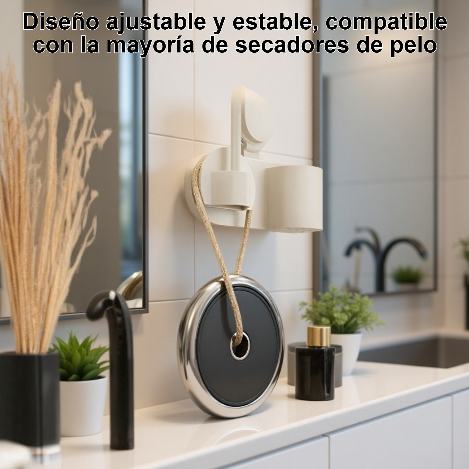 Soporte para secador de pelo manos libres