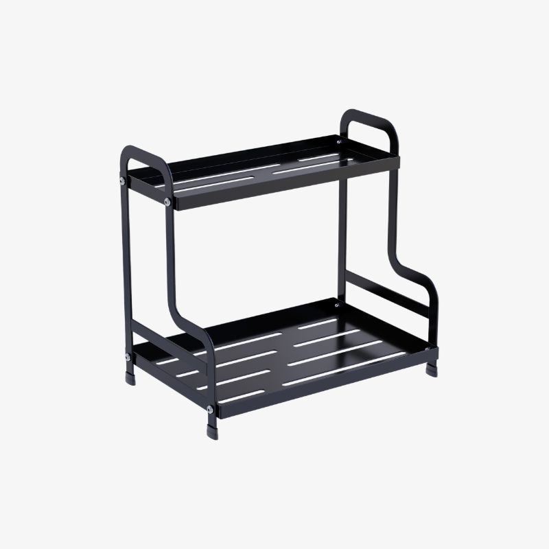 Estante de almacenamiento de cosméticos de dos niveles