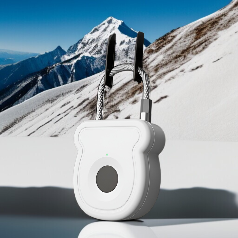 スマート指紋南京錠 アウトドア用荷物指紋ロック ステンレススチールドアキャビネット南京錠 金融バックパック指紋南京錠