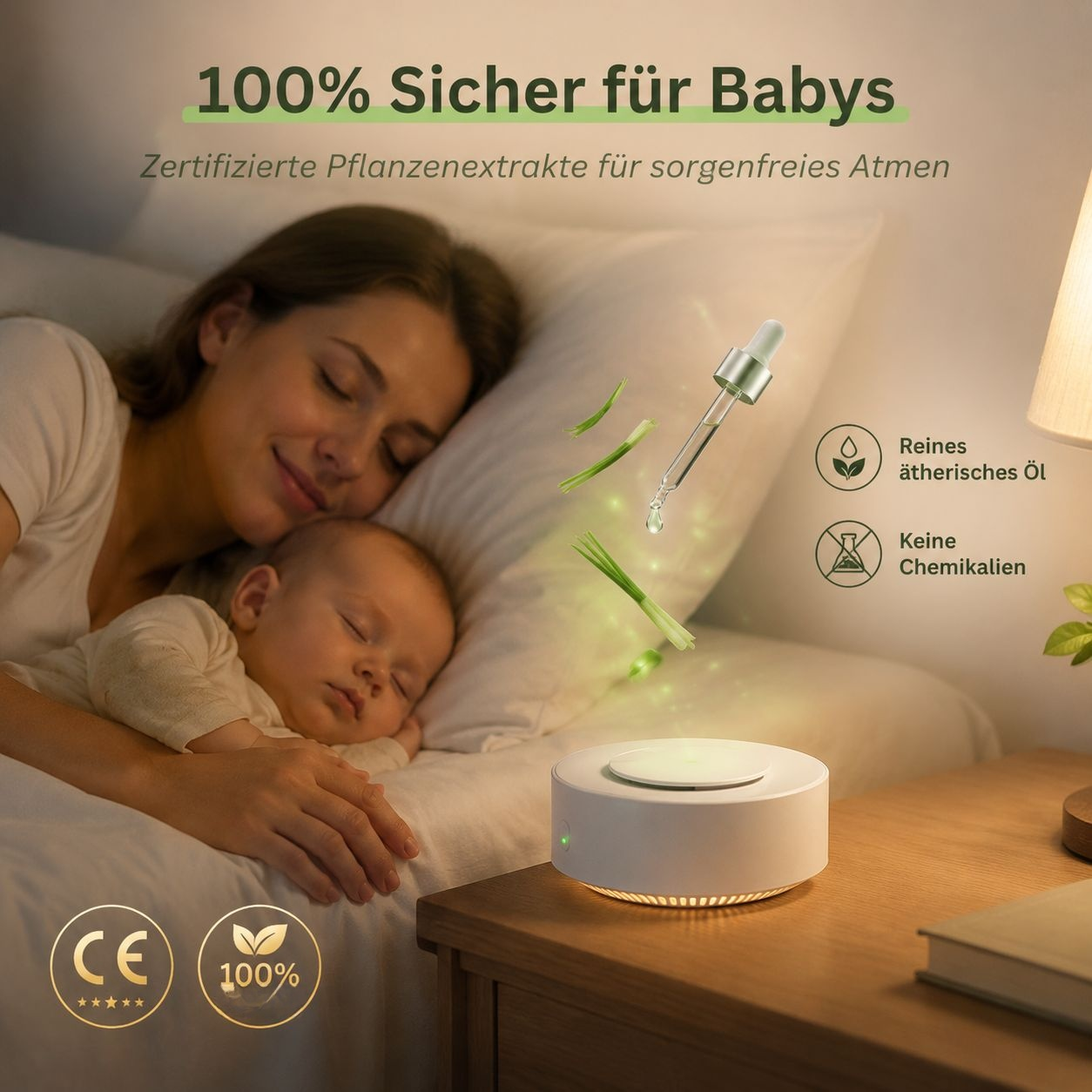 Elektrischer Diffusor mit LED-Stimmungslicht und Mückenabwehr, Raumduftgerät