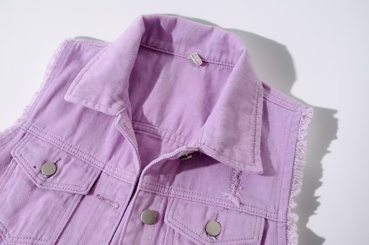 تصميم مريح وعالي الجودة لسترة جينز ملونة