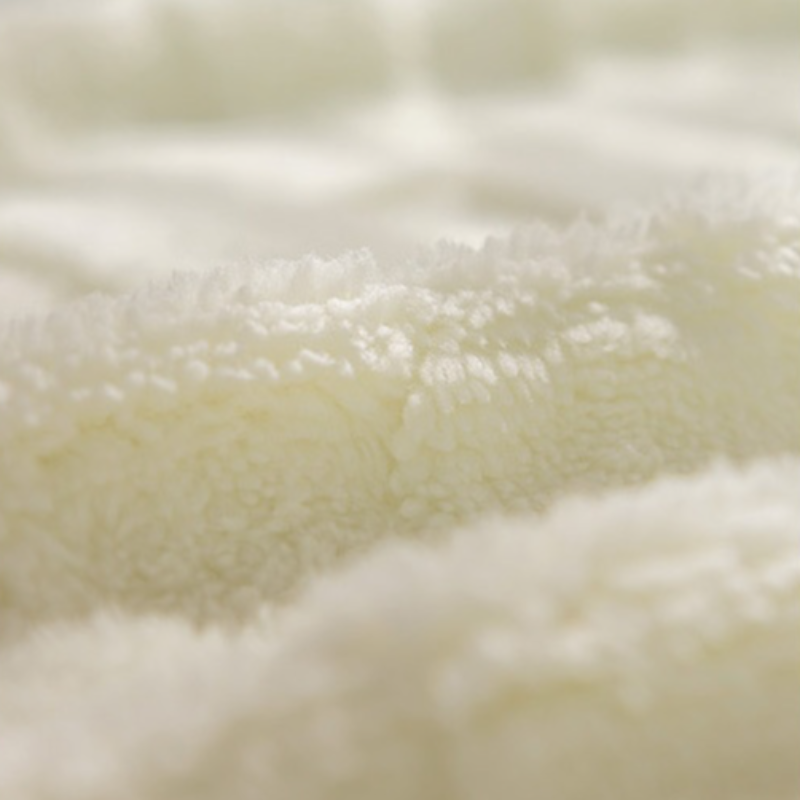 Cream-Colored Solid Sofa Throw