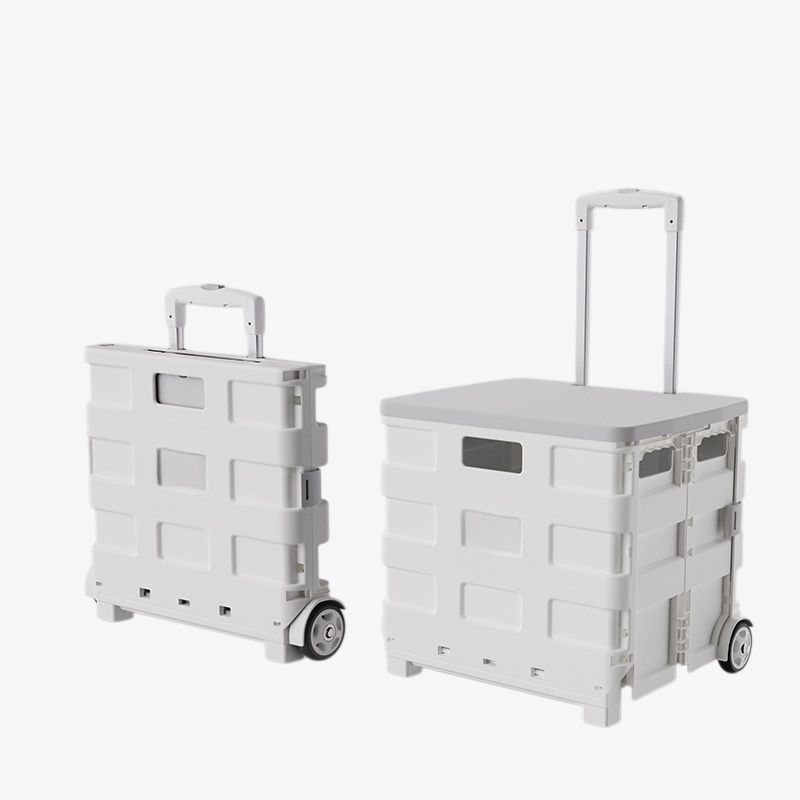 Leichter Kunststoff-Handwagen mit Ziehgriff