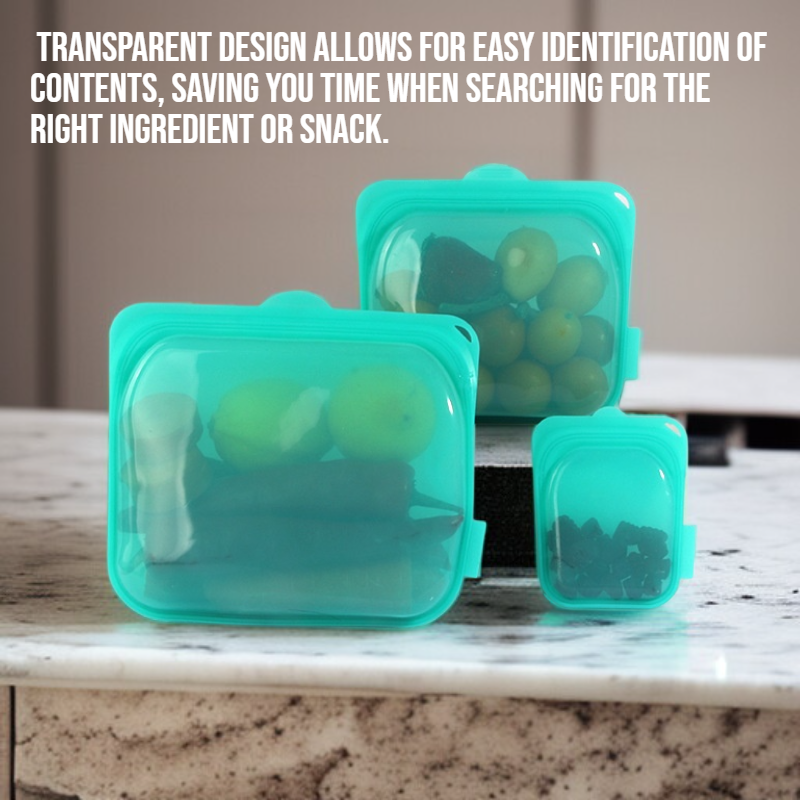 Eco-friendly silicone bags for storing fruits and vegetables