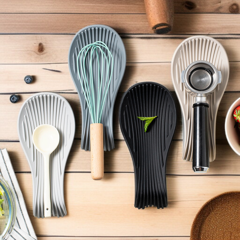 실리콘 조리도구 받침대 주방용 두꺼운 방열 실리콘 숟가락 받침