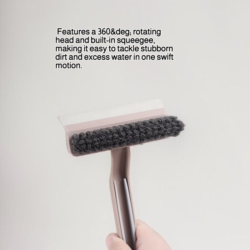 Multi-functional rotating crevice brush floor cleaner floor crevice brush rotating squeegee brush