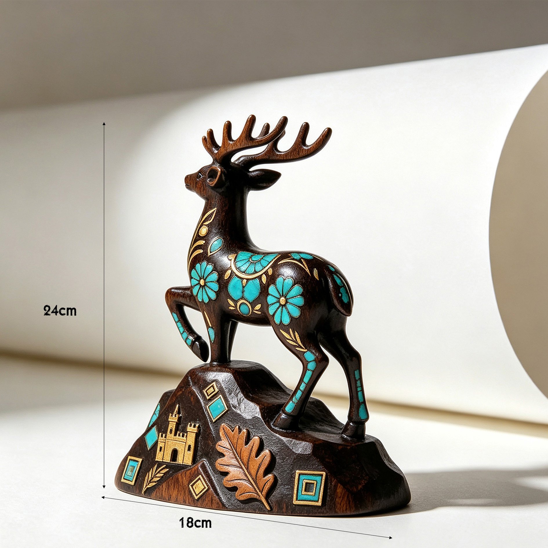 Exquisites Deko-Ornament mit Türkis für Wohnzimmer