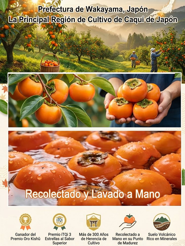 Rodajas de Caqui Seco, Elaboradas con Fruta  Fresca Seleccionada