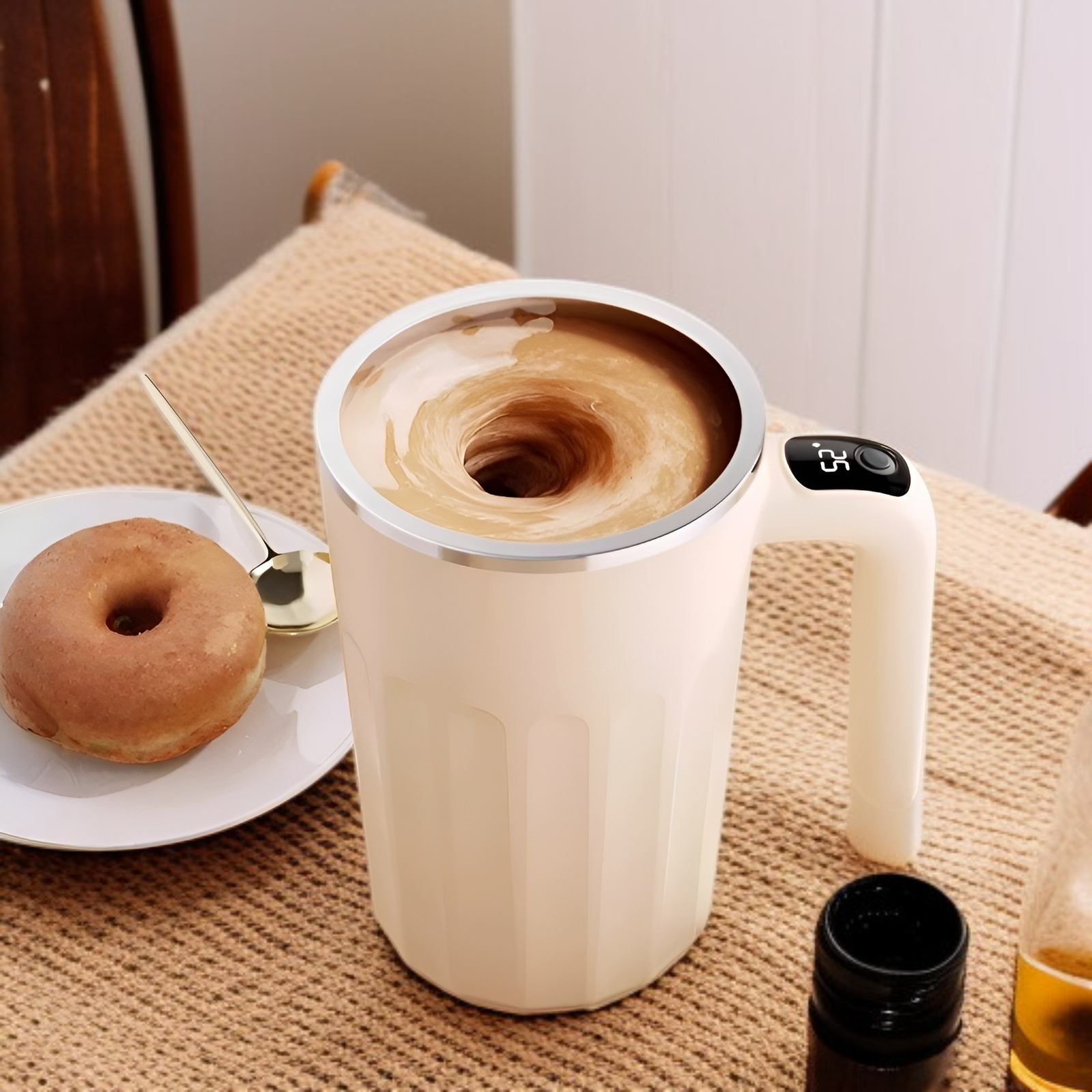 학생용 전자동 전동 스터링 커피컵 다기능 보온컵