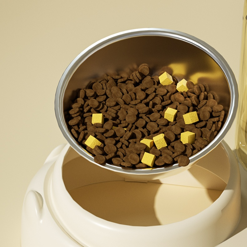 반려동물 이중 그릇 자동 급수 고양이 밥그릇 고급 소재