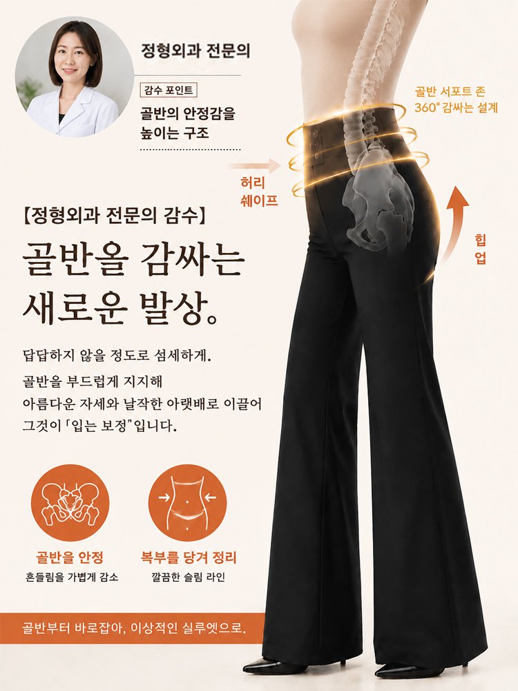 [슬리밍, 복부 보정, 키 커짐, 주름 방지] 우아한 슬림핏 플레어 정장 바지