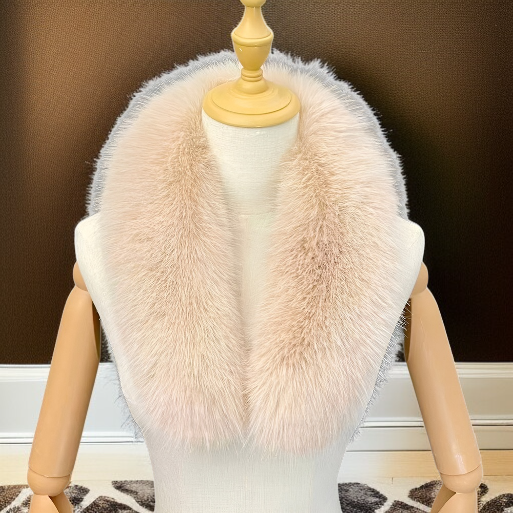 고급 모피 칼라 스카프