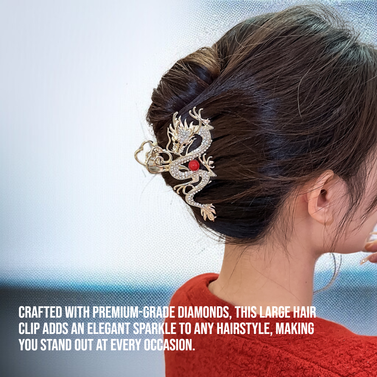 High grade diamond studded large hair clip