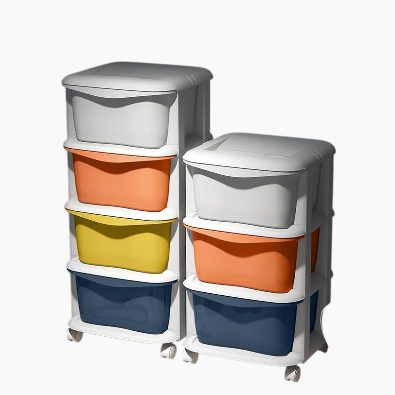 가정용 도톰한 다층 플라스틱 정리장 수납장  화이트테두리-36면..., 삼층