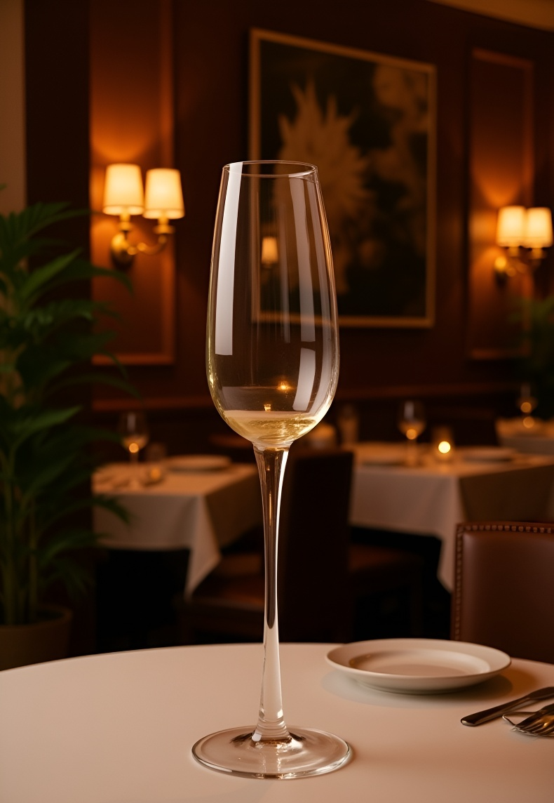 تفاصيل كأس النبيذ الأحمر الزجاجي الفخم