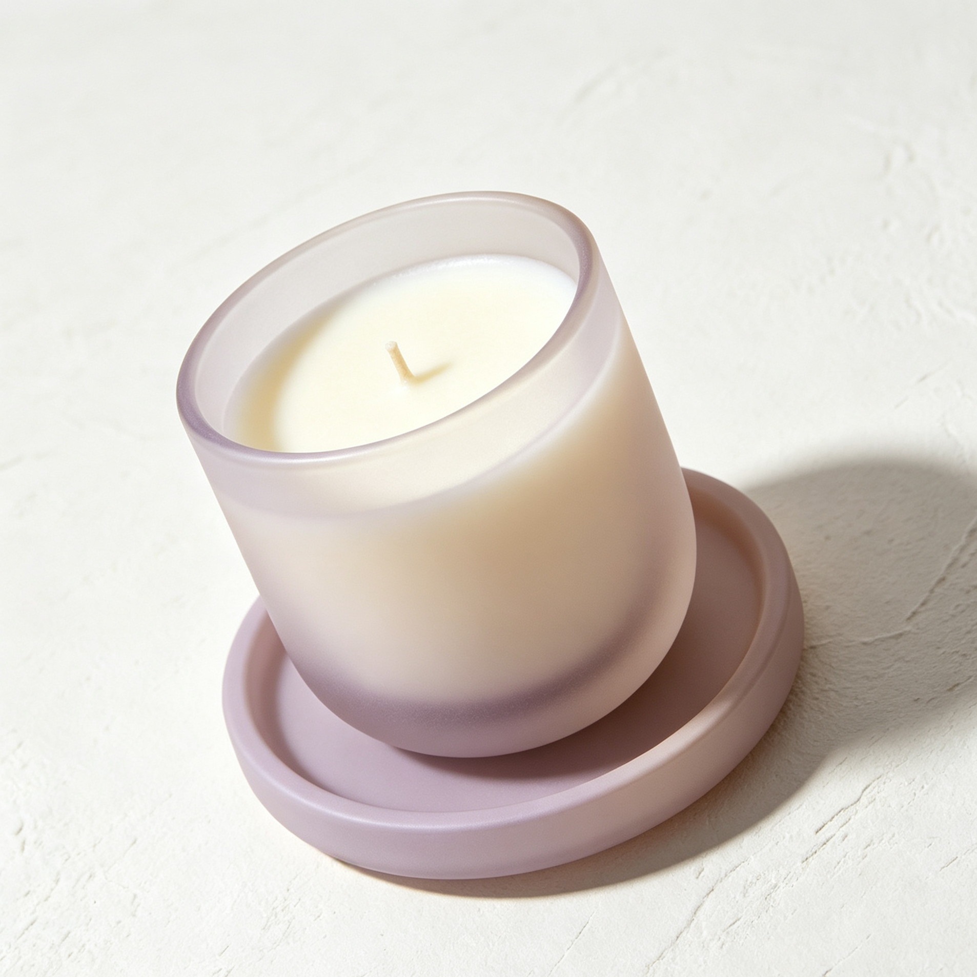 Elegant purple candles for home decor and aromatherapy