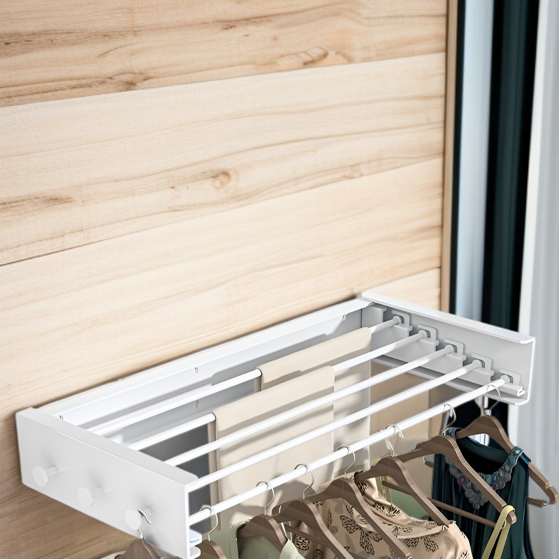 壁掛け折りたたみ式ハンガーラック 室内干し用