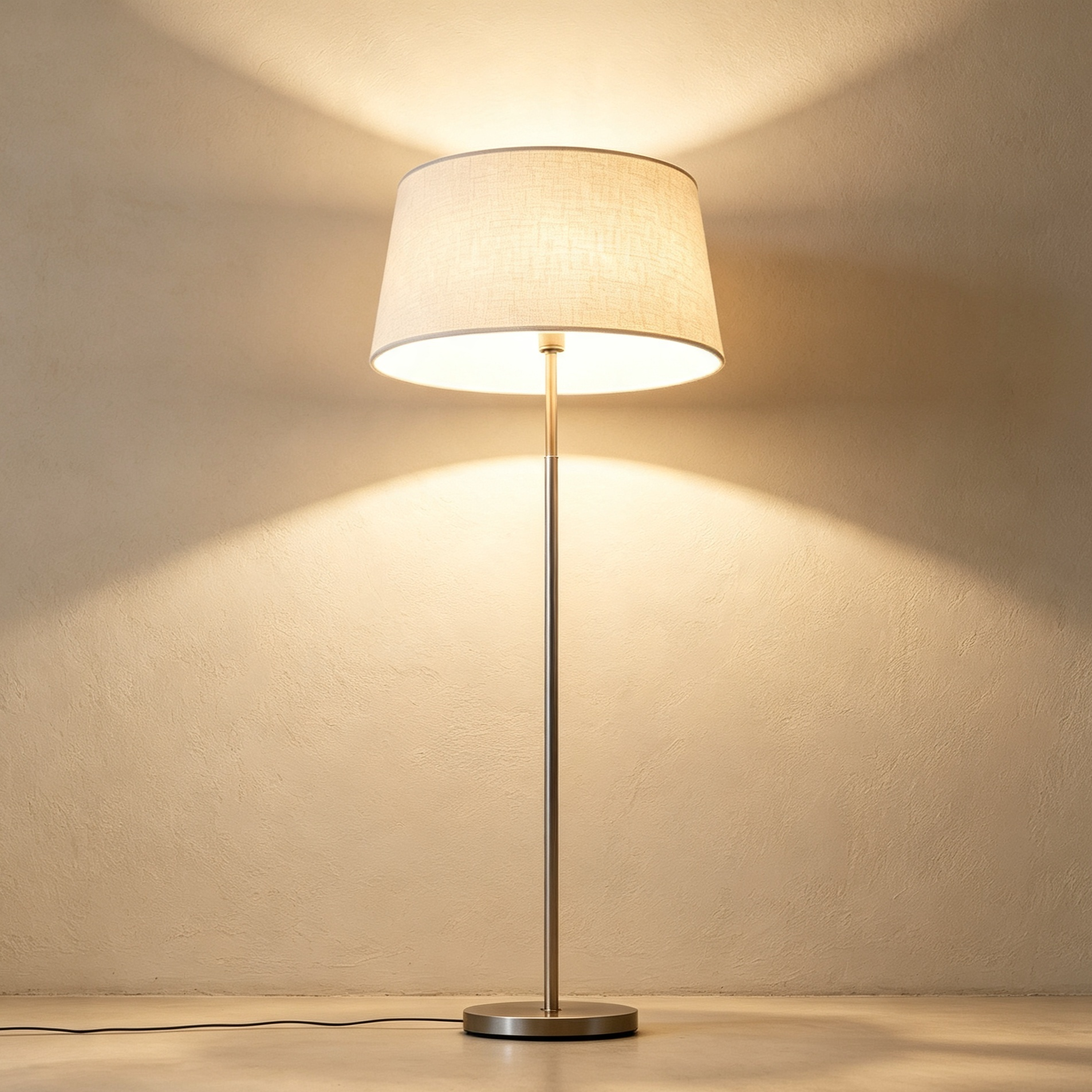 Fabric floor lamp