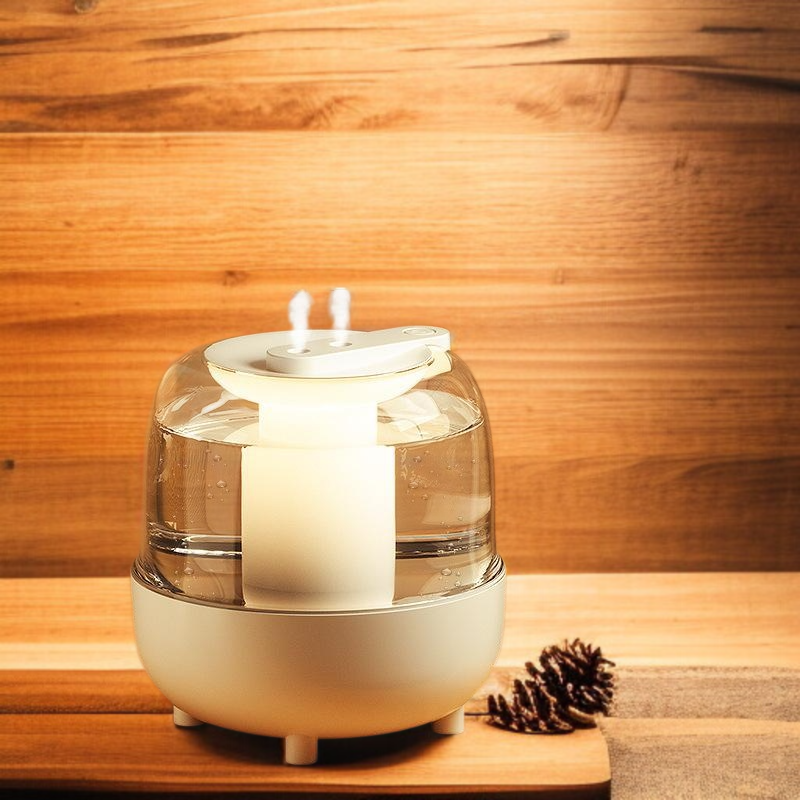 뉴 4L 듀얼 스프레이 가습기 USB 대용량 가정용 침실 사무실 무드등 가습기