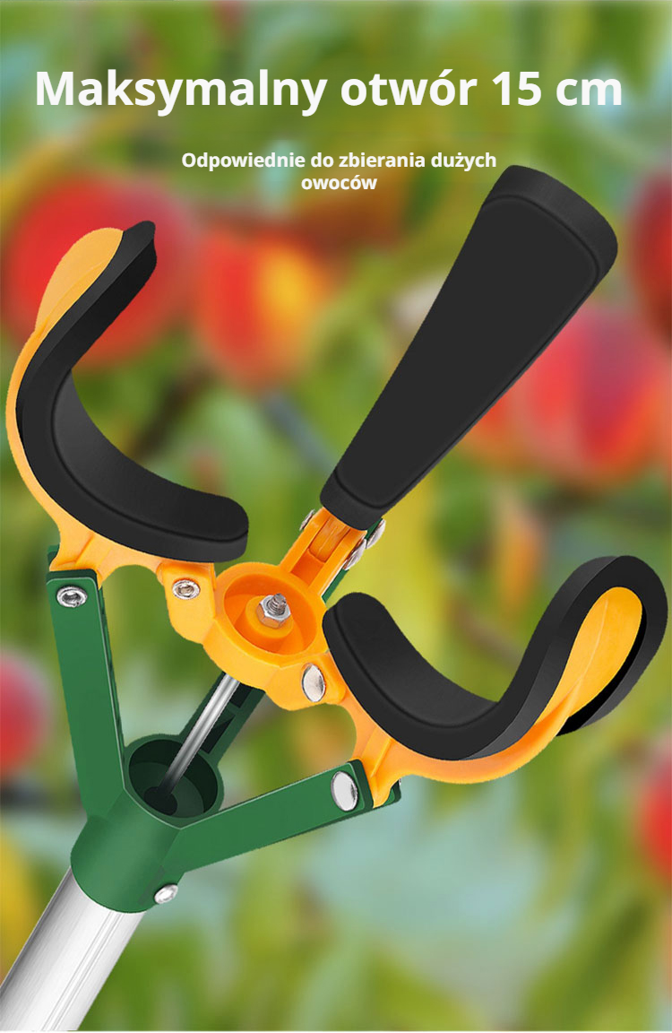 Trzy chwytaki silikonowe do delikatnego zbierania owoców
