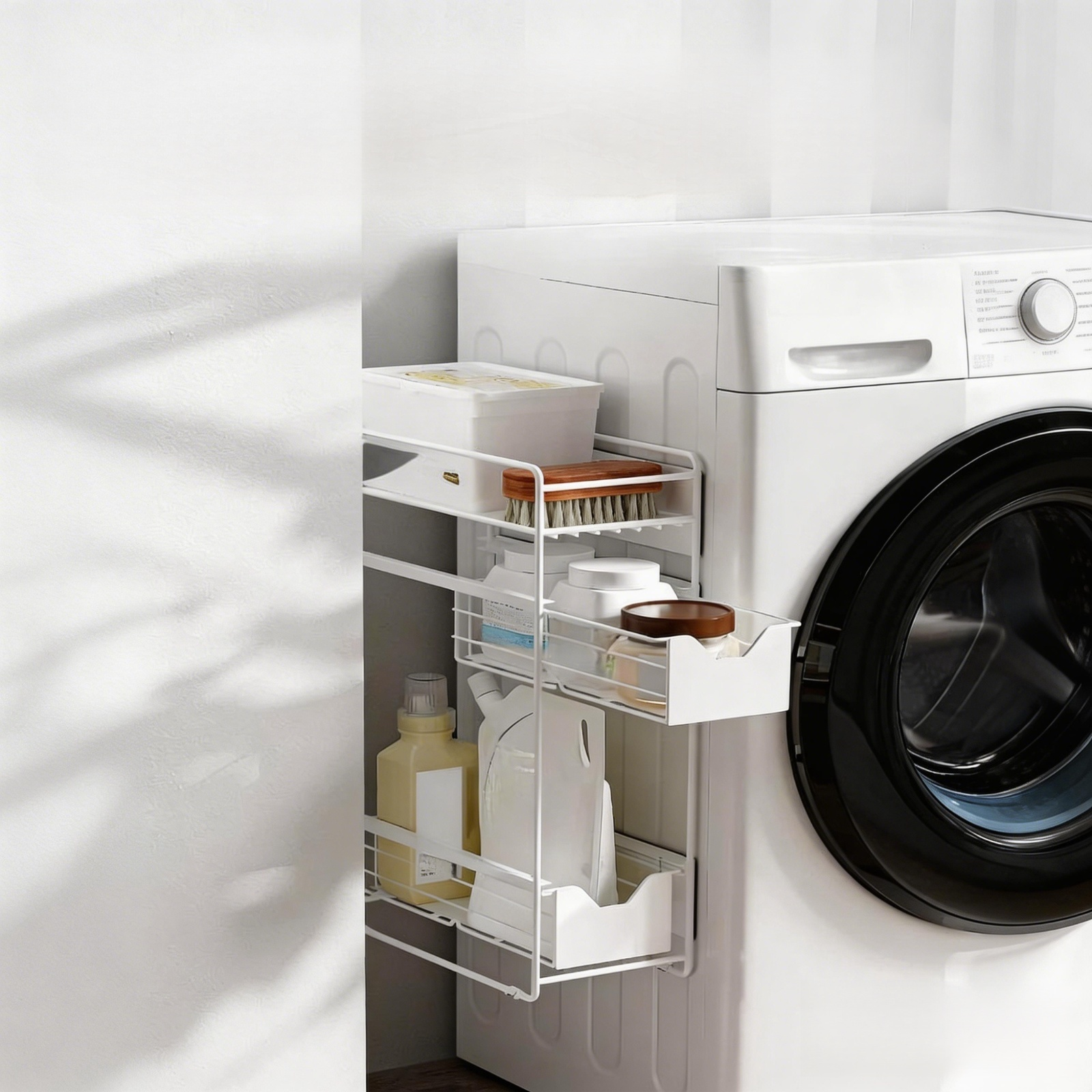 免安裝洗衣機磁吸置物架多層收納整理架縫隙抽拉架