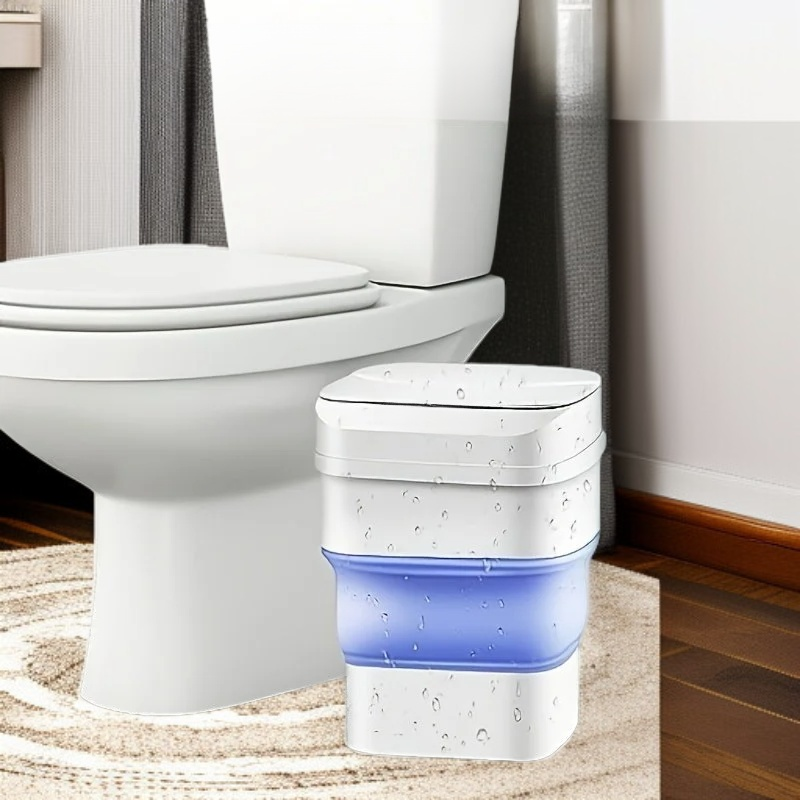 Papelera automática con sensor táctil, plegable, 17.5L, para dormitorio, cocina y oficina