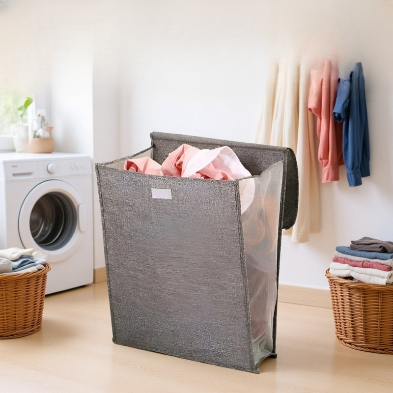 Stapelbarer Wäschekorb für platzsparende Aufbewahrung