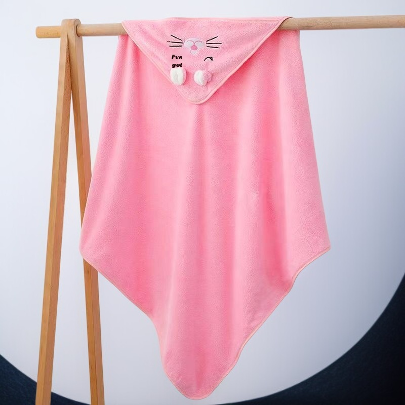 可愛卡通斗篷浴袍